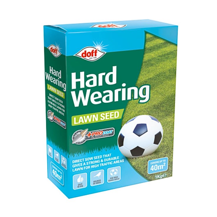 Doff Hard Wearing Lawn Seed 40m2 1Kg